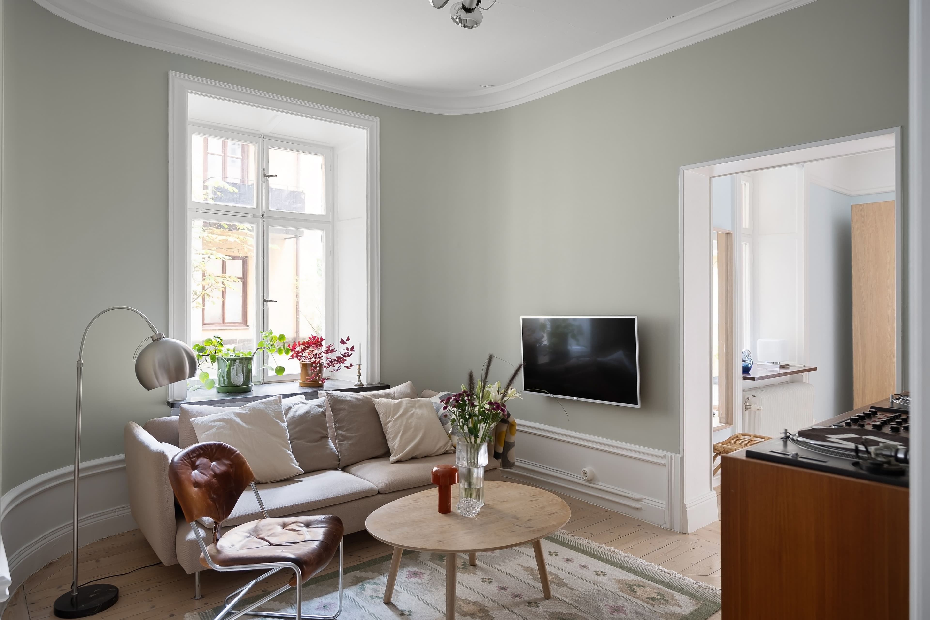 Bright Copenhagen apartment living room